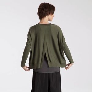 PLANET by Lauren G One Size Cardigan Sweater Poppy Color Open Back Top